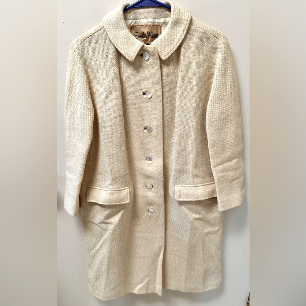 SMITH & WELTON VINTAGE BOUCLE WOOL DRESS COAT CLASSIC OLD MONEY PREPPY FALL CITY